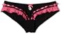 Baby Phat Women's Ruffle Bikini,Black,Small