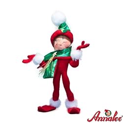9" Red Holiday Twist Elf By Annalee
