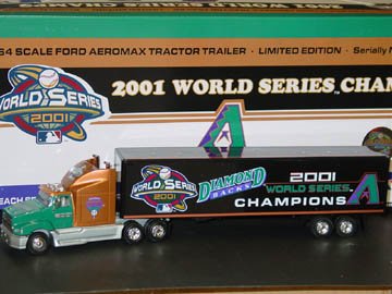 2001 Arizona Diamondbacks World Series Champs Die Cast Tractor Truck Brand New