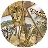 African Collage Thirstystone Sandstone Coaster Set