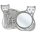 Tin Woodsman Pewter Purse Mirror, Solid Pewter, Made in USA (Cat)