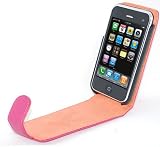 MaryCom PREMIUM QUALIT�T Leder Handytasche pink f�r Apple iPhone 3G / 3Gs Smartphone + gratis Displayschutzfolie