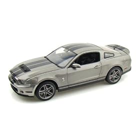 2010 Ford Shelby GT500 1/18 Grey w/Black Stripes