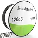 SAT-Kabel HDTV Antennenkabel Koaxialkabel Koax 120dB (4-fach geschirmt) L&auml;nge 100m inkl. 10x F-Stecker