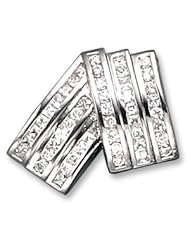 CleverSilvers CZ. Rhodium Sterling Silver Slider