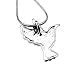 Cute Silver and Blue Green Abalone Paua Hummingbird Pendant Mood Necklace Fashion Jewelry for Women Girls