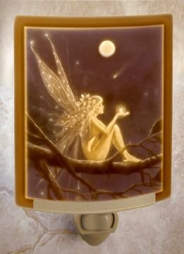 Catch a Falling Star - Lithophane Curved Color Porcelain Nightlight By Delamare