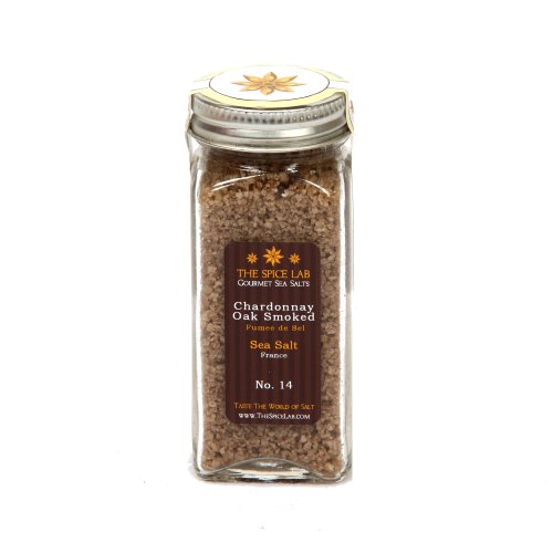The Spice Lab Chardonnay Oak Smoked Sea Salt, Fumee de Sel, France (Pack of 2)