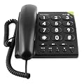 Doro PhoneEasy 311c Schnurgebundenes Gro�tastentelefon mit optischer Anrufsignalisierung schwarz