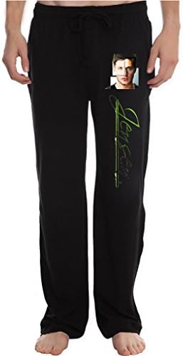 LJY Men's Jensen Ackles Lounge Pajama Pants M Black