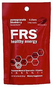 Frs Healthy Energy Chews, Pomegranate Blueberry, 4-Count (Pack of 6)