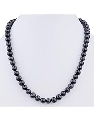 Topearl Black Potato Pearl Necklace Bracelet Earrings Set,18inch Necklace Matching 7.5inch Bracelet