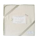 SwaddleDesigns Organic Ultimate Receiving Blanket - Natural with Sage Trim