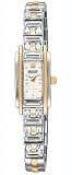 Robe Pulsar Femmes cristal PEX534 accentu&eacute;s deux tons Stainless Steel Watch