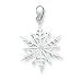 Sterling Silver Snowflake with Crystal Pendant with 20 Inch Chain