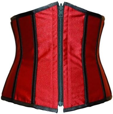 Camellias Black/Red Reversible Steel Boned Waist Training Corset Bustier SZ1817-XL