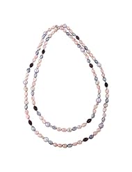 Sterling Silver Multicolor Fresh Water Cultured Pearl Necklace