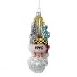 Pack of 6 New York City Theme Santa Claus Head Glass Christmas Ornaments 5"