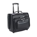 US Luggage Leather Rolling Side-Entry PC Portfolio - D964 Black