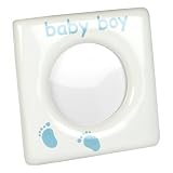 Baby Boy Footprints Fine China photograph frame
