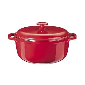 5-Quart Red Porcelain Enameled Cast Iron Round Dutch Oven by visiondecor Furniture
