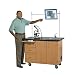 Diversified Woodcrafts 4332KAV Solid Oak Wood Mobile Desk with Camera Mount, ChemGuard Top, 48" Width x 36" Height x 28" Depth