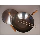 3 Piece 14 Flat Bottom Wok Set