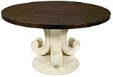 3 Scroll Complete Dining Table w/ 60 Wood Plank Top