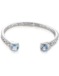 Sterling Silver This beautiful sterling silver iolite topaz bangle bracelet will become a staple in your jewelry box.