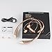 GJT®Wireless Stereo Bluetooth 4.0 Headsets Headphones Flex Neck Strap EarBuds Lightweight Noise Cancelling Earphones for iPhone,Samsung,Android Cellphones Enabled Bluetooth Device(GOLD)