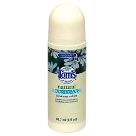Tom's of Maine Natural Deodorant Roll-On, Unscented, 3-Ounce Roll-On