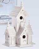Distressed White Victorian Birdhouse