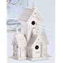 Distressed White Victorian Birdhouse