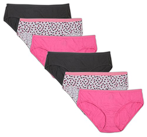 6 Pack Bikinis Women's Underwear Solids & Prints