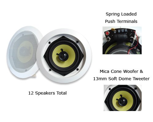 MA Audio Synergy Series 52iC-12PKG (12) 140 Watt In-Wall Home Speakers MA Audio Synergy Series 52iC-12PKG (12) 140 Watt In-Wall Home Speakers