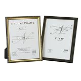 Deluxe Document Frame, Plastic, 8-1/2 x 11, Gold