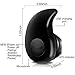 Wireless Invisible Bluetooth Mini Earphone Earbud Headset Headphone Support Hands-free Calling For iPhone 6 Samsung Xiaomi Sony Lenovo HTC LG and Most Smartphone (Black)