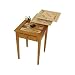 Winning Solutions 6 in 1 Monopoly and Scrabble End Table Oak Finish