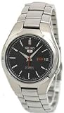 Stainless Steel Seiko 5 Automatic Black Dial