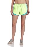 Calvin Klein Performance Womens Rollover Waistband Running Short, Mojito/Big Wave/White, Large