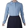 Long Sleeve Knit Polo With Laced Collar (Sizes 7-20)