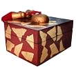 Hand-painted Cubical Decorative Jewelry / Gift Box With Gold Leaf (Thailand)