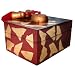 Hand-painted Cubical Decorative Jewelry / Gift Box With Gold Leaf (Thailand)