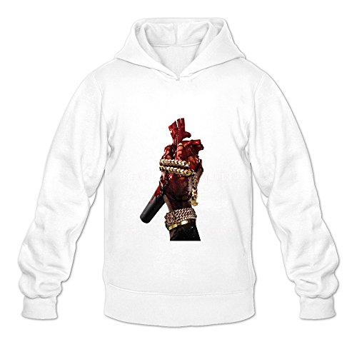 Soulya Men's Future Beast Mode Korean Style Hoodies Sweatshirt Size XXL US White
