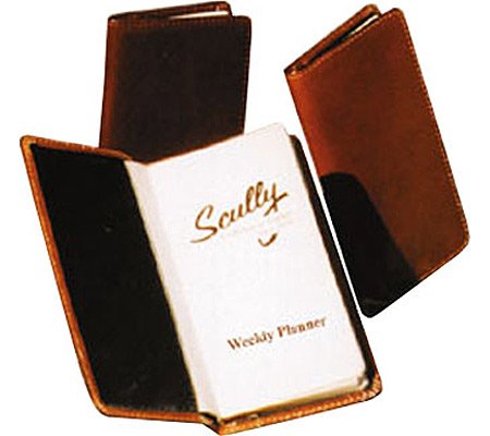 Scully Leather Pocket Weekly Planner Soft Plonge 1008 Organizer,Chocolate
