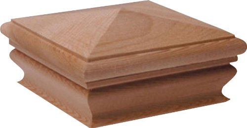 Woodway Products 870.1383 4-by-4-Inch Pyramid Post Cap, 12-Pack, Cedar