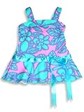 Rubbies - Girls Sundress, Aqua, Pink