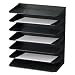 MMF Industries 2646HBK 6-Tier Letter-Size Horizontal Steel Desk Organizer (Black)