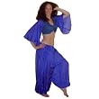 Brilliant Blue Silk Harem Pants