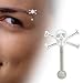 Sterling Silver Skull Design Barbell Eyebrow Ring